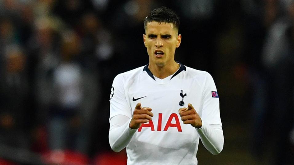 Spurs midfield Erik Lamela